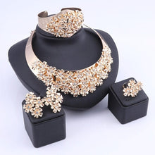 Load image into Gallery viewer, Glamorous Dubai-Inspired Jewelry Set - Luxurious Gold-Plated Floral Necklace, Earrings &amp; Bracelet - Shop &amp; Buy
