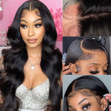 Load image into Gallery viewer, glueless preplucked human wigs wear and go Body Wave Brazilian HD Lace Front Wig Human Hair 4x4 Closure Ready To Wear Wigs - Shop &amp; Buy