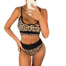 Load image into Gallery viewer, Golden Printed Bikini High Waist Swimsuit Women Swimwear Two-pieces Bikini set - Shop &amp; Buy
