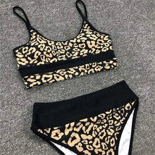 Load image into Gallery viewer, Golden Printed Bikini High Waist Swimsuit Women Swimwear Two-pieces Bikini set - Shop &amp; Buy
