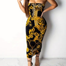 Load image into Gallery viewer, Graphic Print Bodycon Tube Dress, Sexy Backless Dress For Spring &amp; Summer, Women&#39;s Clothing - Shop &amp; Buy

