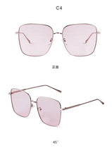 Load image into Gallery viewer, Green Sunglasses Oversized Women Brand Design 90s Vintage Square Metal Frame Fashion Gradient Lens Sun Glasses - Shop &amp; Buy
