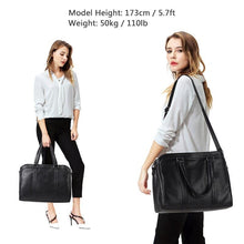 Load image into Gallery viewer, Handbag for Women Laptop Bag Faux Leather Top Handle Business Satchel Tote Bag for Work with Detachable Shoulder Strap - Shop &amp; Buy
