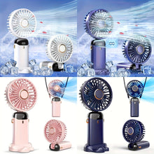 Load image into Gallery viewer, Handheld Fan, Portabe Fan Battery Powered Fan with LED, Small Personal Usb Folding Skincare Little Wireless Cooling - Shop &amp; Buy
