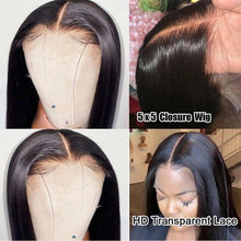 Load image into Gallery viewer, HD Lace Frontal Wig 13X4 Straight Lace Front Wigs Brazilian 4x4 Lace Closure Wigs Remy Human Hair Straight Transparent Lace Wigs - Shop &amp; Buy
