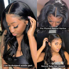 Load image into Gallery viewer, HD Transparent 13x6 Body Wave Lace Front Human Hair Wigs Brazilian 30 Inch Loos Body Wave 13x6 Lace Frontal Wigs For Black Women - Shop &amp; Buy
