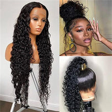 Load image into Gallery viewer, HD Transparent 360 Lace Front Wigs Human Hair Curly Water Wave Lace Front Wigs Pre Plucked 180 Density Lace Wigs For Black Women - Shop &amp; Buy
