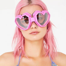 Load image into Gallery viewer, Heart Shaped Goggle Sunglasses One Piece Women Sunglasses Oversized Gradient Lens Brand Designer Eyeglass - Shop &amp; Buy

