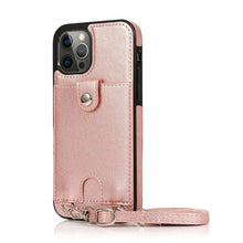 Load image into Gallery viewer, High-grade Crossbody Lanyard Leather Case for iPhone 14 Pro Max 13 12 Mini Pro Slim Fit with Card Slots Drop Protection Cover - Shop &amp; Buy
