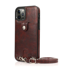 Load image into Gallery viewer, High-grade Crossbody Lanyard Leather Case for iPhone 14 Pro Max 13 12 Mini Pro Slim Fit with Card Slots Drop Protection Cover - Shop &amp; Buy
