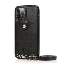 Load image into Gallery viewer, High-grade Crossbody Lanyard Leather Case for iPhone 14 Pro Max 13 12 Mini Pro Slim Fit with Card Slots Drop Protection Cover - Shop &amp; Buy
