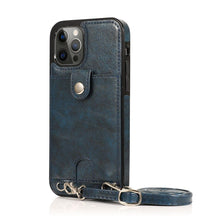 Load image into Gallery viewer, High-grade Crossbody Lanyard Leather Case for iPhone 14 Pro Max 13 12 Mini Pro Slim Fit with Card Slots Drop Protection Cover - Shop &amp; Buy
