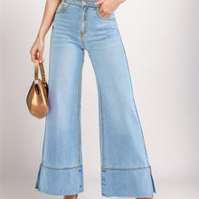 Load image into Gallery viewer, High Waist Casual Baggy Jeans, Double Button High Stretch Wide Legs Jeans, Womens Denim Jeans &amp; Clothing - Shop &amp; Buy
