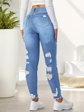 Load image into Gallery viewer, High-Waist Stretch Skinny Jeans | Sleek Distressed Denim for Fashion-Forward Casual Looks - Shop &amp; Buy
