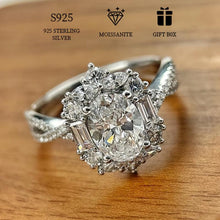 Load image into Gallery viewer, Hypoallergenic 925 Sterling Silver 2CT Goose Egg Moissanite Ring For Women - Shop &amp; Buy
