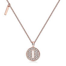 Load image into Gallery viewer, Initial Necklace 18K Rose Gold Plated 925 Silver Moissanite A-Z Letter Dainty Pendant Necklaces Gifts for Her - Shop &amp; Buy