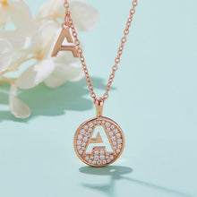 Load image into Gallery viewer, Initial Necklace 18K Rose Gold Plated 925 Silver Moissanite A-Z Letter Dainty Pendant Necklaces Gifts for Her - Shop &amp; Buy