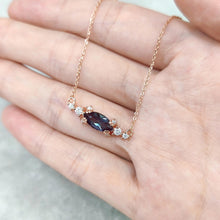Load image into Gallery viewer, Innovative &amp; Creative Designs Jewelry Marquise Cut 5x10mm Color Change Lab Alexandrite 925 Sterling Silver Necklace - Shop &amp; Buy
