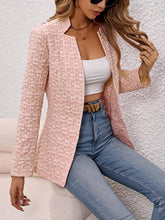 Load image into Gallery viewer, Jacquard Open Front Blazer, Elegant Long Sleeve Blazer For Work &amp; Office, Women Clothing - Shop &amp; Buy
