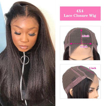 Load image into Gallery viewer, Kinky Straight Lace Front Human Hair Wigs Human Hair Glueless 4x4 13X4 Kinky Straight Lace Closure Wig - Shop &amp; Buy
