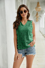 Load image into Gallery viewer, Lace Scalloped Keyhole V-Neck Tank - Shop &amp; Buy
