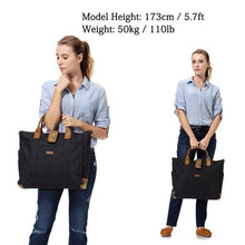 Load image into Gallery viewer, Laptop Bag for Women Vintage Waxed Canvas Tote Work Bag Water Resistant Stylish Women Handbag Business Women Bags - Shop &amp; Buy