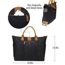 Load image into Gallery viewer, Laptop Bag for Women Vintage Waxed Canvas Tote Work Bag Water Resistant Stylish Women Handbag Business Women Bags - Shop &amp; Buy
