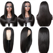 Load image into Gallery viewer, Layered Cut Straight Lace Front Wigs Free Part Brazilian Layered Human Hair Wigs for Women Pre Plucked Baby Hair Natural Black - Shop &amp; Buy
