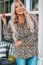 Load image into Gallery viewer, Leopard Drawstring Waist Jacket with Pockets - Shop &amp; Buy