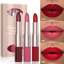 Load image into Gallery viewer, Long-Lasting 3-Color Lipstick &amp; Lip Gloss Set - Double Headed Design for Natural, Lustrous Texture - Shop &amp; Buy
