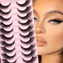 Load image into Gallery viewer, Luxurious Faux Mink Lashes 16mm 8D – Natural Cat-Eye Look, 10 Pairs Reusable &amp; Comfortable - Shop &amp; Buy
