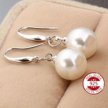 Load image into Gallery viewer, Luxurious Sterling Silver 925 Hypoallergenic Freshwater Pearl Dangle Earrings - Shop &amp; Buy
