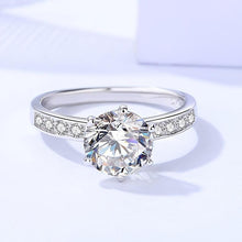 Load image into Gallery viewer, Luxury 2ct Moissanite 925 Sterling Silver Ring - Perfect for Engagement - Shop &amp; Buy
