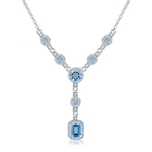Load image into Gallery viewer, Luxury 3.77Ct Natural Sky Blue Topaz Gemstone 925 Sterling Silver Pendant Necklace for Women Wedding Fine Jewelry - Shop &amp; Buy
