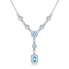 Load image into Gallery viewer, Luxury 3.77Ct Natural Sky Blue Topaz Gemstone 925 Sterling Silver Pendant Necklace for Women Wedding Fine Jewelry - Shop &amp; Buy
