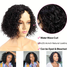 Load image into Gallery viewer, Luxury Bob Human Hair Wigs - Short Water Wave Wet Wavy Style for Black Women - 10inch 13x4x1 Middle Part - Shop &amp; Buy
