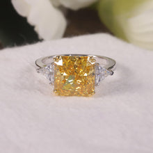 Load image into Gallery viewer, Luxury Diamond-fire CZ- Fancy Vivid Yellow Engagement Rings 925 Sterling Silver Handmade Statement Ring - Shop &amp; Buy
