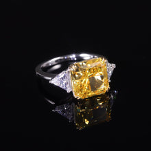 Load image into Gallery viewer, Luxury Diamond-fire CZ- Fancy Vivid Yellow Engagement Rings 925 Sterling Silver Handmade Statement Ring - Shop &amp; Buy
