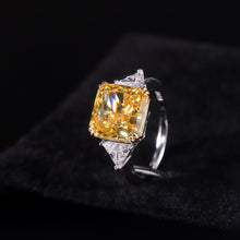 Load image into Gallery viewer, Luxury Diamond-fire CZ- Fancy Vivid Yellow Engagement Rings 925 Sterling Silver Handmade Statement Ring - Shop &amp; Buy
