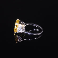 Load image into Gallery viewer, Luxury Diamond-fire CZ- Fancy Vivid Yellow Engagement Rings 925 Sterling Silver Handmade Statement Ring - Shop &amp; Buy
