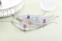 Load image into Gallery viewer, Luxury Gemstone Bracelet Natural Amethyst Vintage Bridal Bracelet Bangle in 925 Sterling Silver Wedding Jewelry - Shop &amp; Buy
