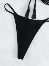 Load image into Gallery viewer, Luxury Hot Drill Bikinis Sets Women Halter Black Rhinestone Lace Up Micro Swimsuit Brazilian Bathing Suit Triangle Swimwear - Shop &amp; Buy
