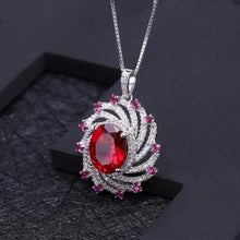 Load image into Gallery viewer, Luxury Lab Created Ruby Vintage Jewelry Set 925 Sterling Silver Ring Earrings Pendant Sets For Women Fine Jewelry - Shop &amp; Buy