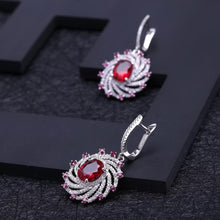 Load image into Gallery viewer, Luxury Lab Created Ruby Vintage Jewelry Set 925 Sterling Silver Ring Earrings Pendant Sets For Women Fine Jewelry - Shop &amp; Buy
