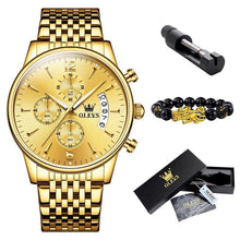 Load image into Gallery viewer, Luxury Men Watches Waterproof Luminous Sport Watch Chronograph Multifunction Business Fashion Gold Quartz Watch - Shop &amp; Buy
