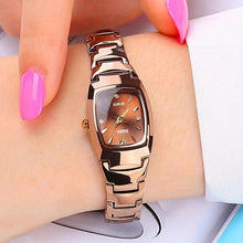 Load image into Gallery viewer, Luxury Rhinestone Womens Watch - Quartz Tonneau Design - Analog Pointer Display - Waterproof Wristwatch for Style and Elegance - Shop &amp; Buy
