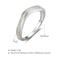 Load image into Gallery viewer, Luxury White Fire Opal Rings 100% 925 Sterling Silver Ring Anniversary Gift Jewelry - Shop &amp; Buy
