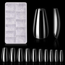 Load image into Gallery viewer, Makartt 500Pcs Soft Gel Full Cover Tips Soak Off Nail Extensions Kit, Medium Coffin Clear Fake Nail Tips Press on Nails Gelly - Shop &amp; Buy