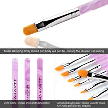 Load image into Gallery viewer, Makartt 7Pcs Multifunctional Nail Art Brush Set for UV Gel Poly Extension Gel, Nail Art Tips Builder Brush Nail Art Painting - Shop &amp; Buy
