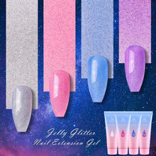 Load image into Gallery viewer, Makartt Jelly Glitter Poly Nail Gel Kit- Translucent Glitter Builder Nail Extension Gel Nail Enhancement Set For Beginner - Shop &amp; Buy